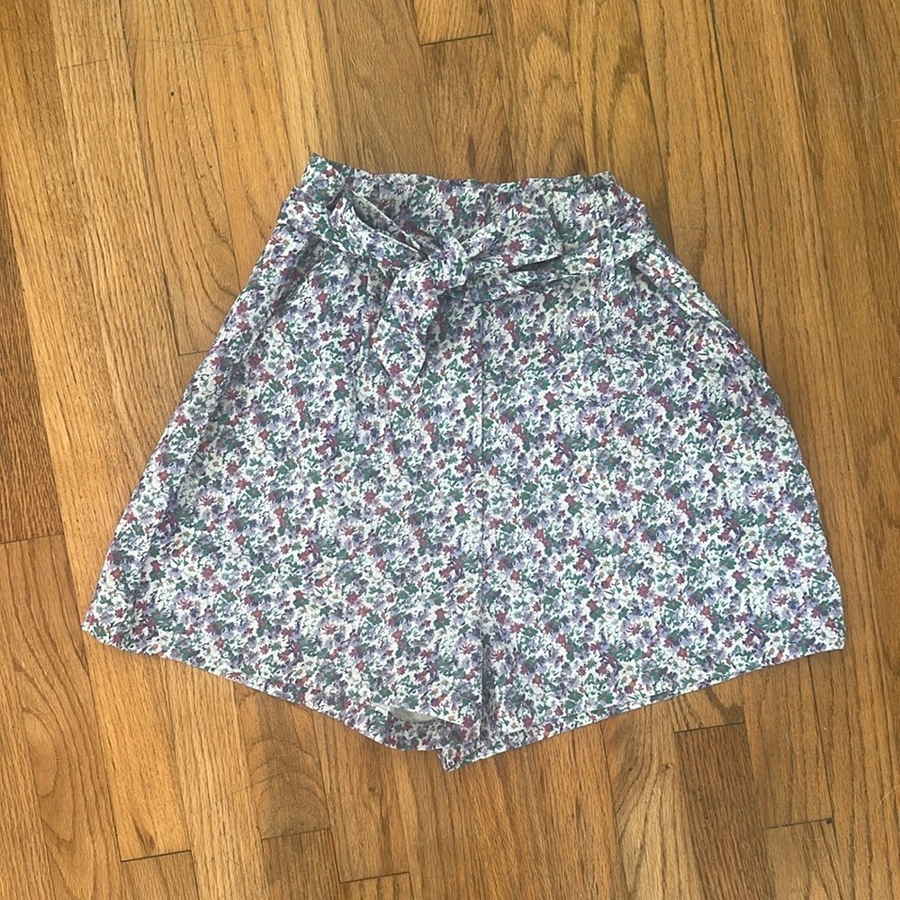 Floral High Waist Women's Shorts